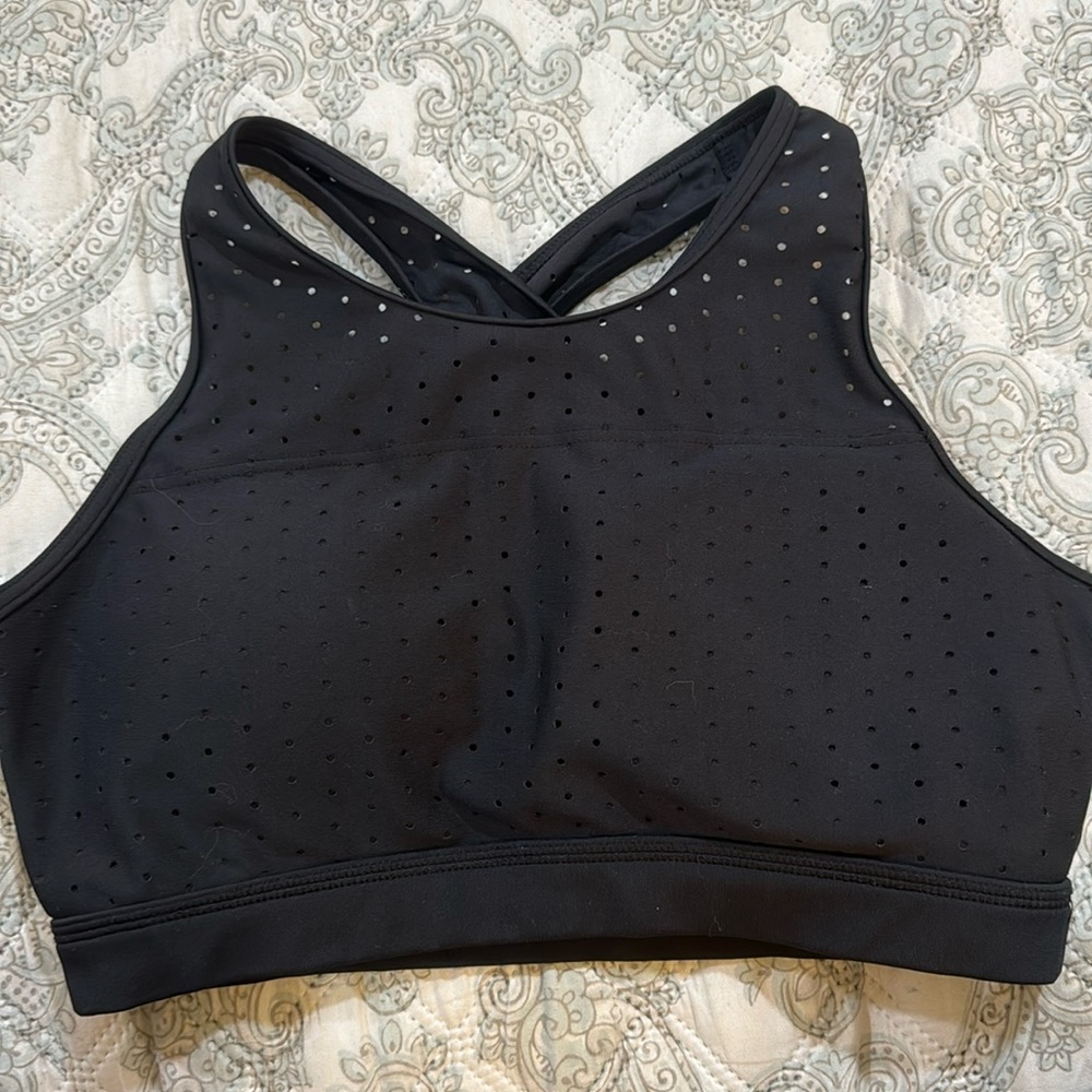 Laser cut sports bra
